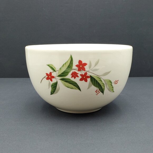 Universal Cambridge Woodvine Mixing Serving Bowl Red Flowers Refrigerator Jar - Picture 4 of 9